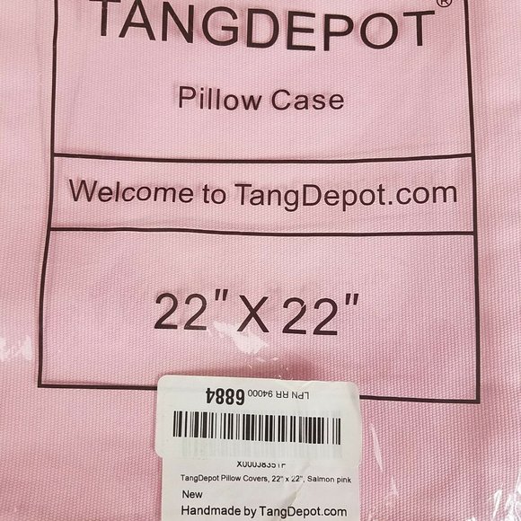 Pillow Cover Pink 22x22 In Square New Solid - Picture 7 of 9